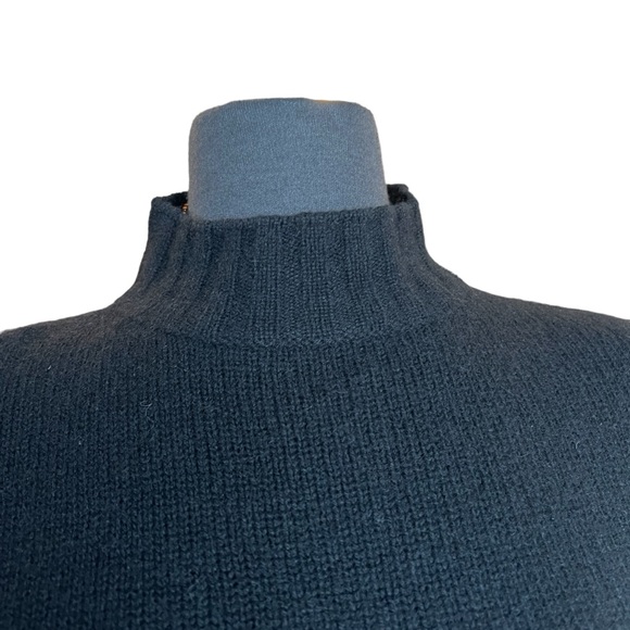 SKULL CASHMERE MOCK NECK SWEATER SIDE SLITS SIZE MEDIUM - Picture 5 of 11